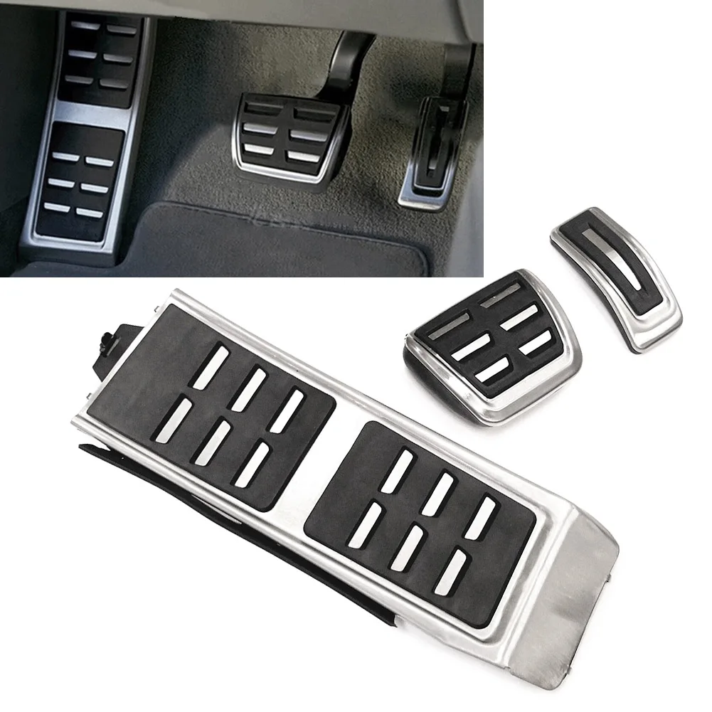 3Pcs/Set LHD Automotive Foot Rest Brake Gas Pedals Cover For Porsche Macan 2019 2020 2021 2022 2023