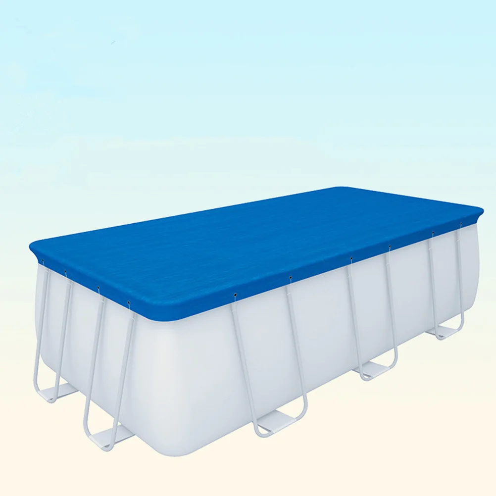 

Pe Waterproof Pool Cover 221x150x43cm Rain Dust Snow Protection for Inflatable Frame Swimming Pools Ground Liner Blue