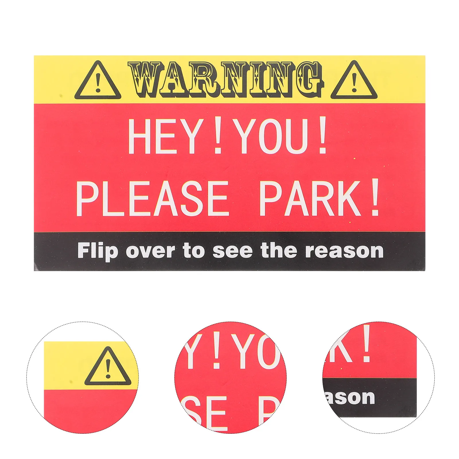 

100 шт. забавных карточек-напоминаний «Плохая парковка» для парковок, креативные предупреждающие заметки для тех, кто неправильно паркуется