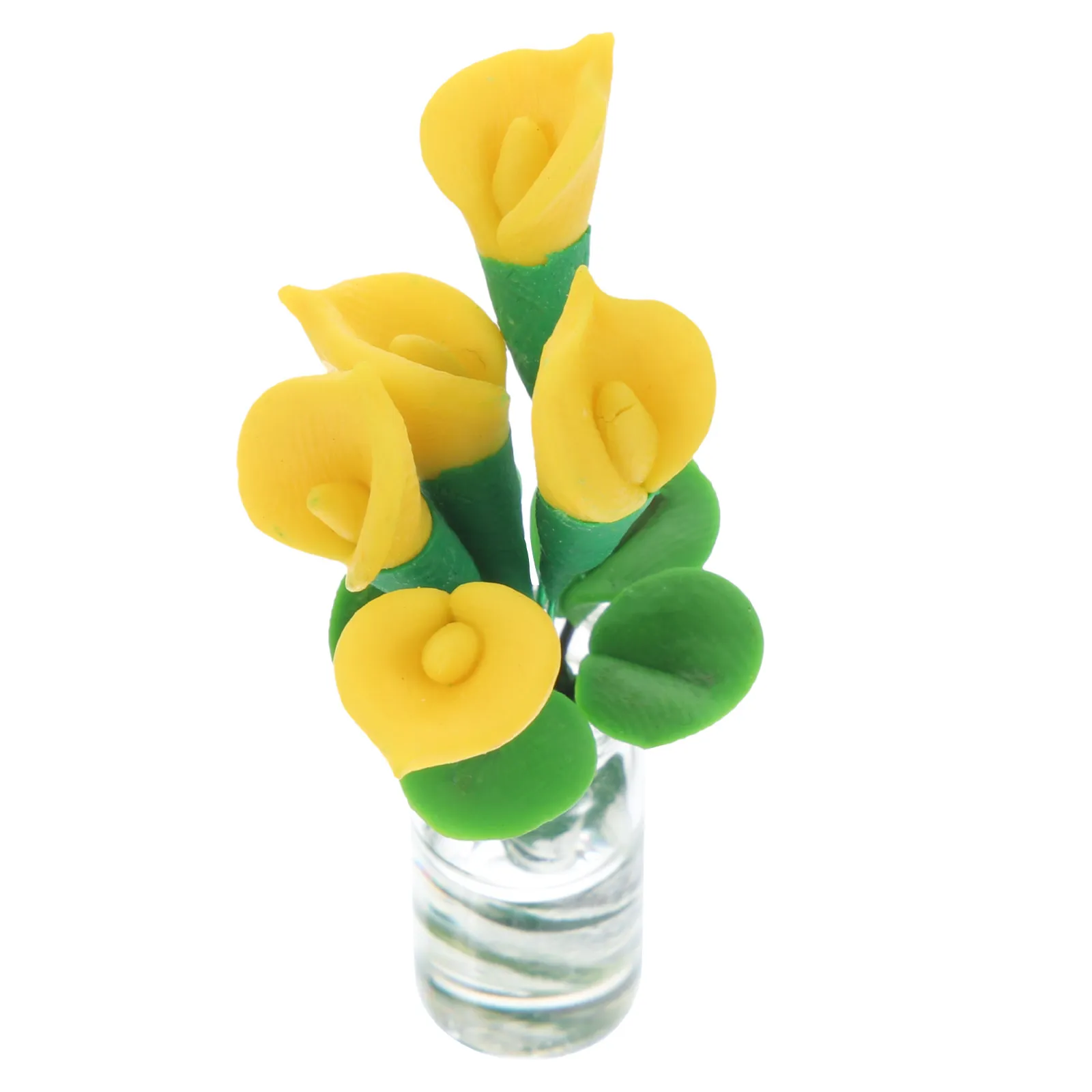 

Миниатюрная лилия в горшке, бонсай из глиняного грунта, миниатюрный цветок в стеклянной бутылке, украшение, аксессуары для миниатюрного дома, микропейзаж