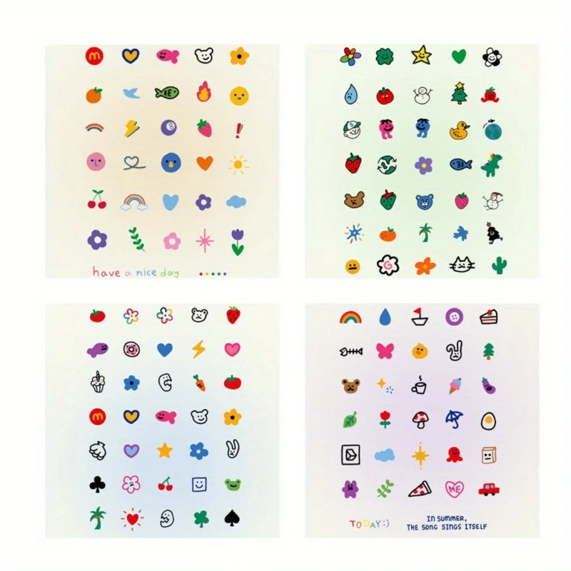 4 أوراق ملصق وشم مؤقت مقاوم للماء وفن طفل يدوم طويلاً