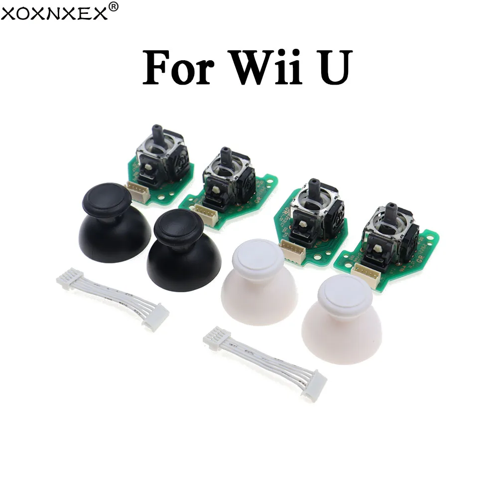 Image of 1 Set für WII U Controller Links Rechts 3D Joystick Analog Thumbstick Daumenstick Kappe Verbindungskabel Ersatz für WiiU