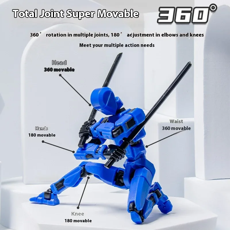 Multi-Jointed Movable Shapeshift Robot Figurines Miniatures 3D Dummy 13 Action Figures Kids Adults Parent-children Game