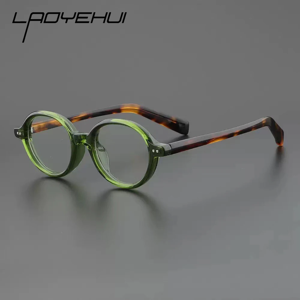 

Retro Japanese Myopia Glasses Prescription Customize Anti Blue Light Optical Eyeglasses Luxury Brand Design New Acetate Frames