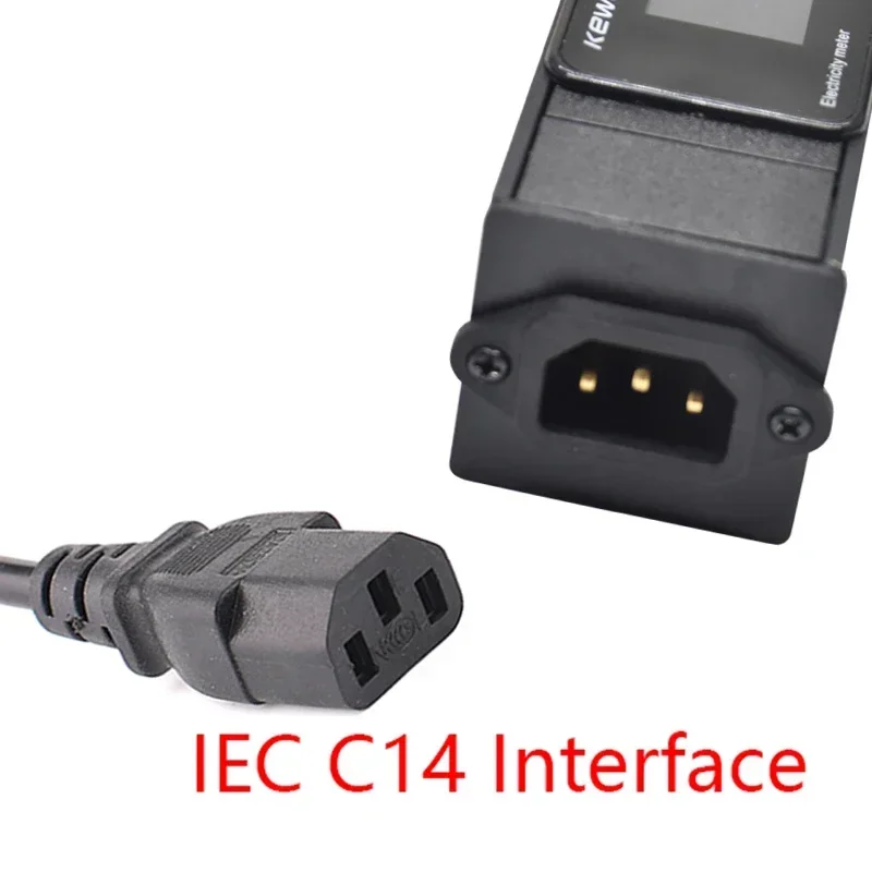 C14 interface European socket Power Strip Digital Ampermeter Power Energy Voltmeter Ammeter Metal Sehll extension electrica