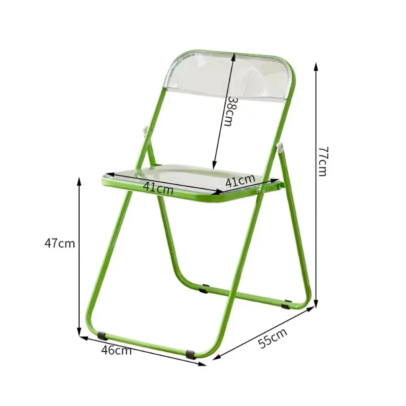 #Aesthetic Design Dining Chairs Plastic Waterproof Transparent Folding Dining Chairs Kitchen Living