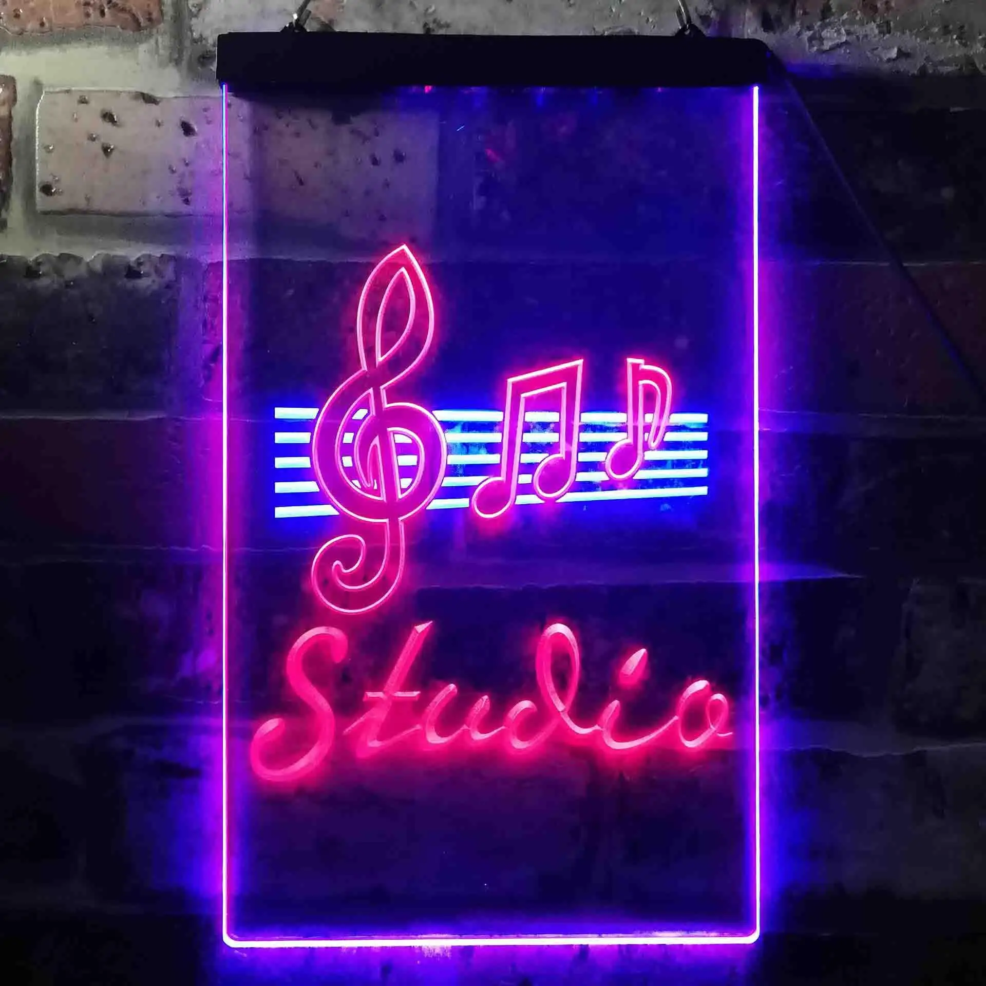 

Studio Music Notes Dual Color Led Neon Sign st6-s0001