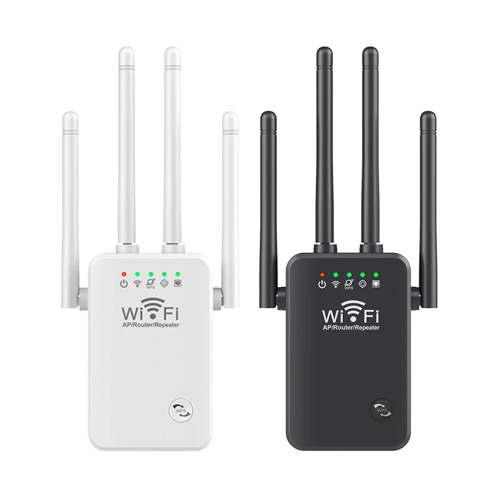 Extensores WiFi amplificador de señal 2,4G WiFi inalámbrico repetidor de Internet 300Mbps 4 antenas de largo alcance con puerto Ethernet para el hogar