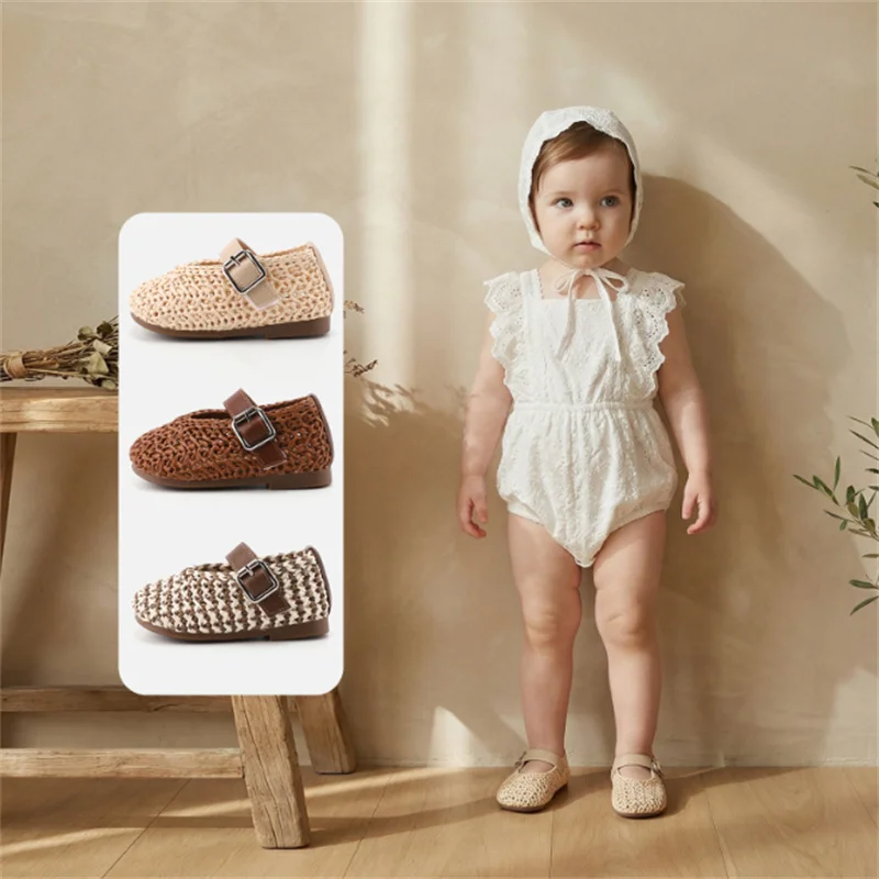 2026 New Summer Baby Shoes For Girls Cut-out Breathable Toddler Kids Sandals Soft Sole Non-slip Fashion Little Girls Sneakers
