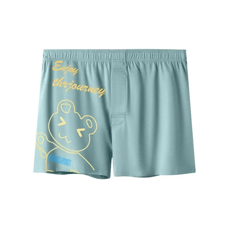 3Pack Mens Underwear Cotton Aro Pants Loose Trendy Boxershorts Men Comfortable Pajama Pants Printed Cartoon Mentrual Panties