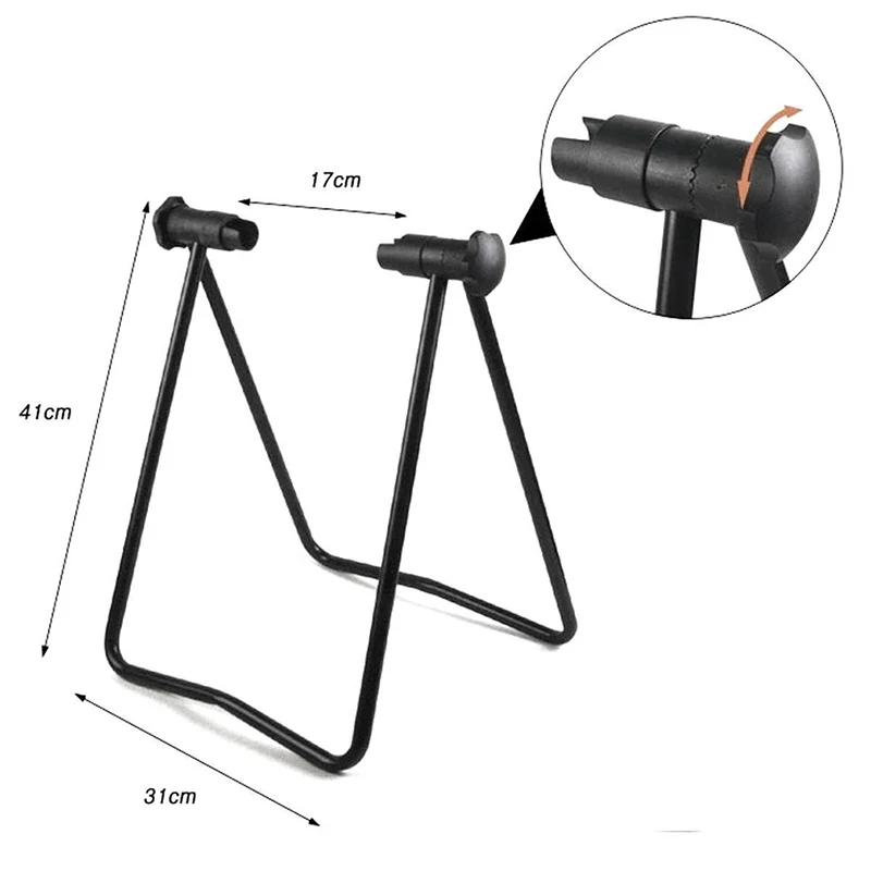 Universal Foldable Bicycle Bike Display Rack Triangle Wheel Hub Repair Stand KickStand For Vertical Parking Bike Accessories