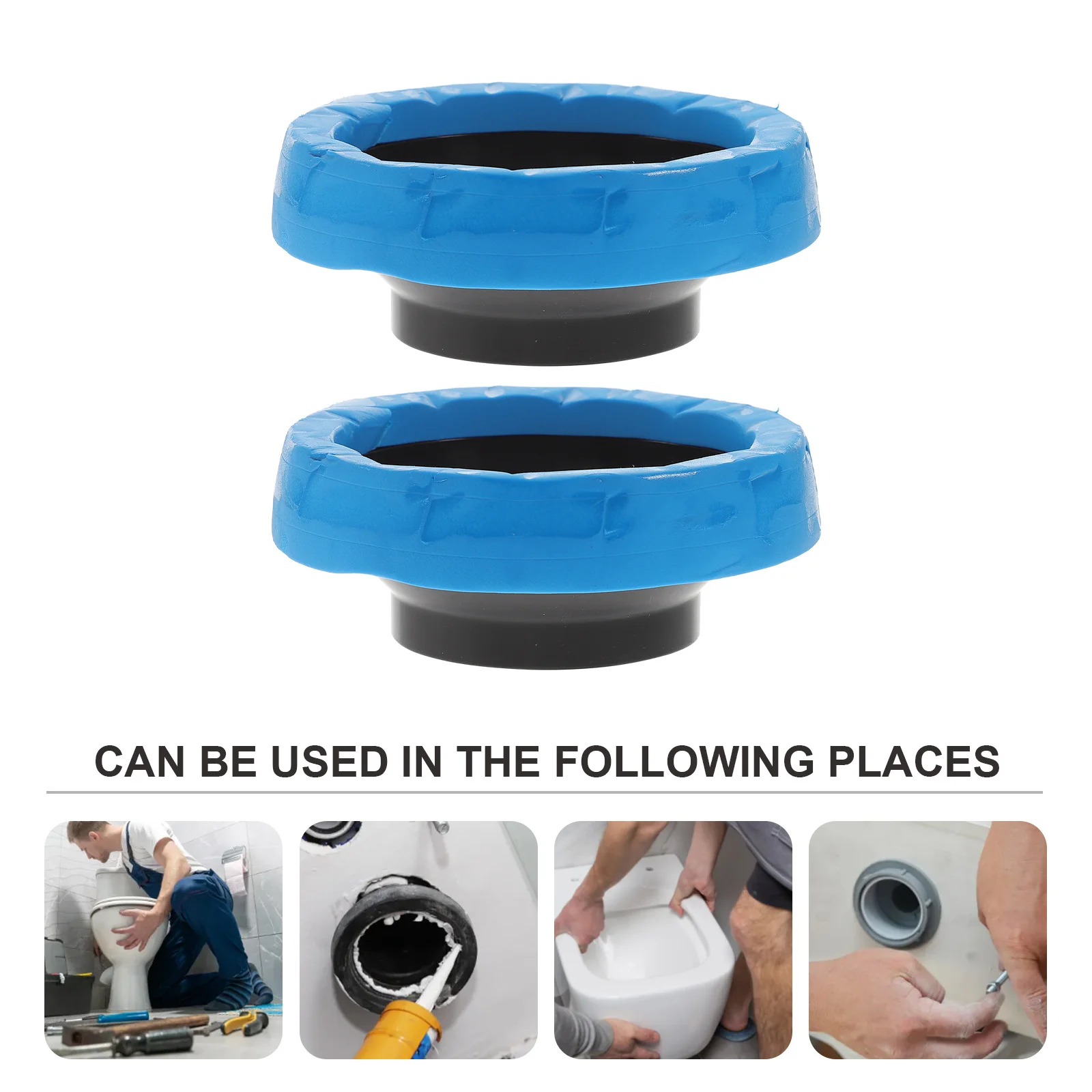 

2pcs Seal Ring Wax Ring For Toilets Replacement Watertight Gasket Anti-Odor Toilet Bowl Sealing Kit Toilet Part