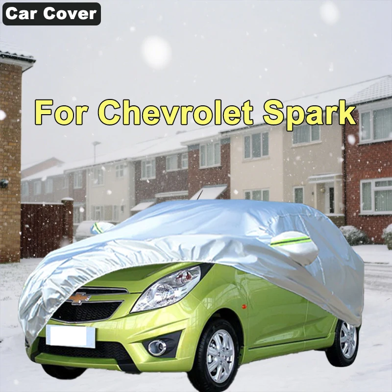 

Для Chevrolet Spark уличная защита полный автомобильный чехол снежный чехол солнцезащитный козырек водостойкий пылезащитный внешние автомобильные аксессуары