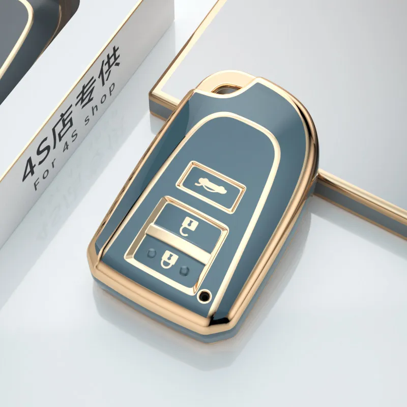 TPU Car Remote Key Fob Cover Case for Toyota Yaris Yarisl X Hiace Vios Verso Camry Corolla Holder Shell Keychain Accessories