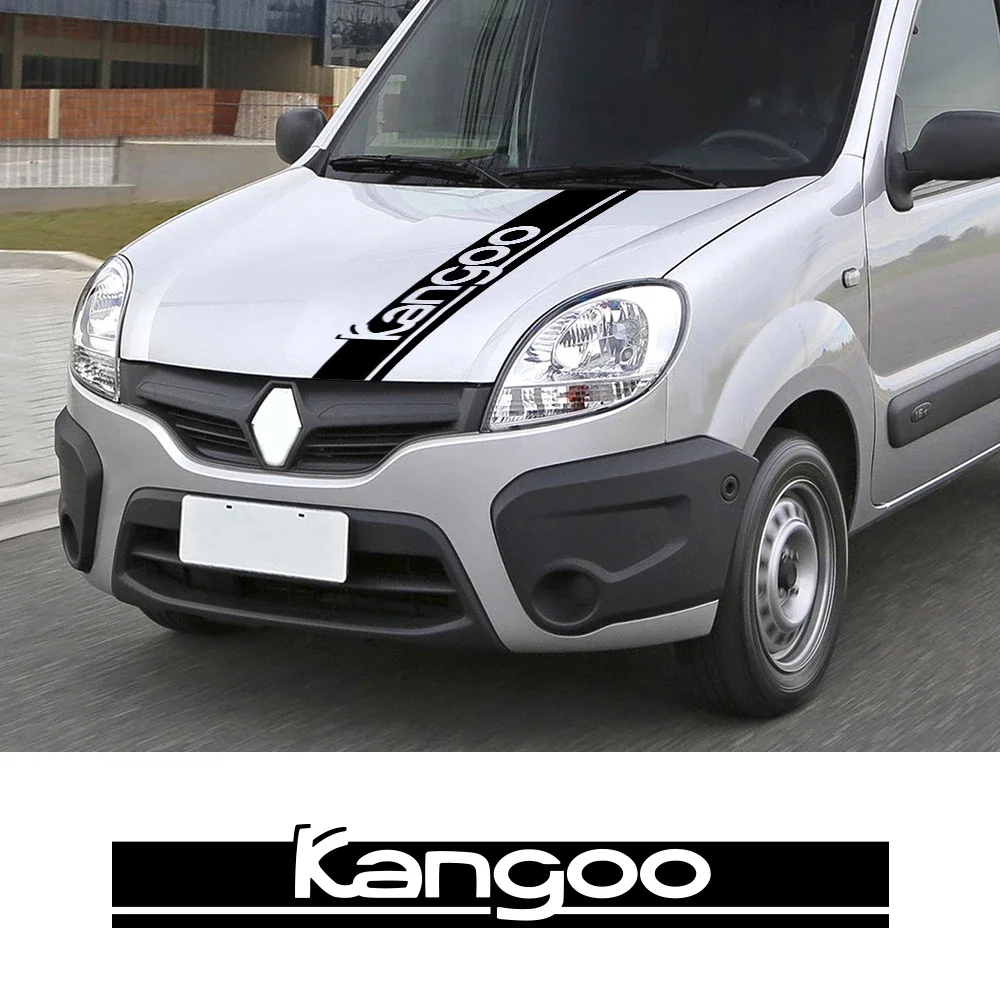 Cubierta de capó de coche, pegatina de motor para Renault Kangoo 1 2 3 4x4 MK1 MK2 MK3, accesorios de sintonización automática, calcomanía de película de vinilo para capó de vehículo