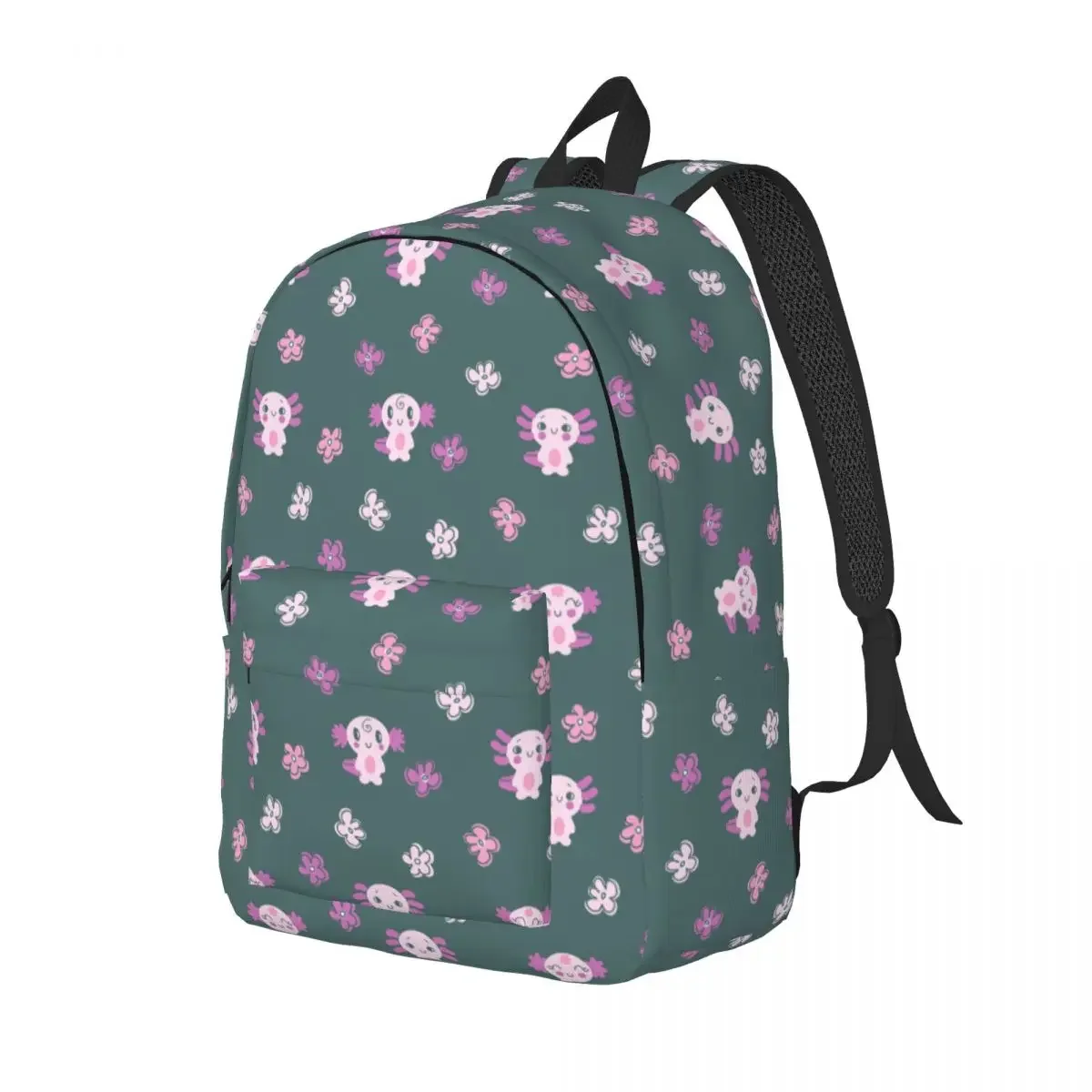 Axolotl mochila de animales marinos, bolsas de libros para estudiantes de secundaria primaria, bolsas de lona para adolescentes, regalo de día