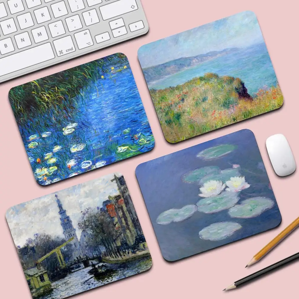 

Claude Monet Van Gogh Mousepad Boy Pad Natural Rubber Gaming mousepad Desk Mat Size for Gaming World of tanks CS GO Zelda