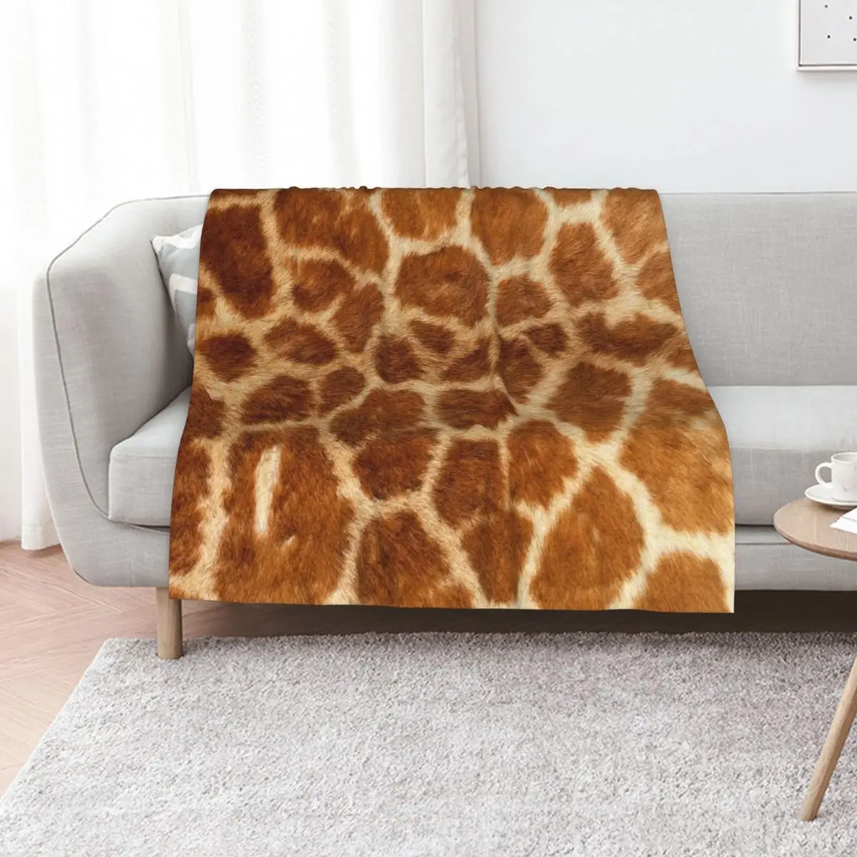 Giraffe Skin Throw Blanket Decoratives Flannel warm winter Bed Fashionable Decorative Beds Furry Blankets