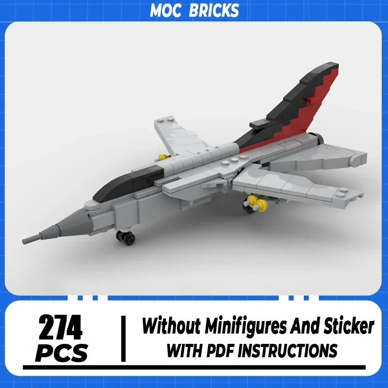 Moc Building Block Military Series 1:72 Scale Panavia Tornado ADV F.3 Model Aircraft Technology Bricks DIY Assembly Fighter Toys