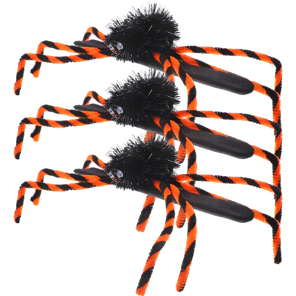 

3 Pcs Bracelet Three-dimensional Spider Patting Circle Child Fabric Halloween Slap