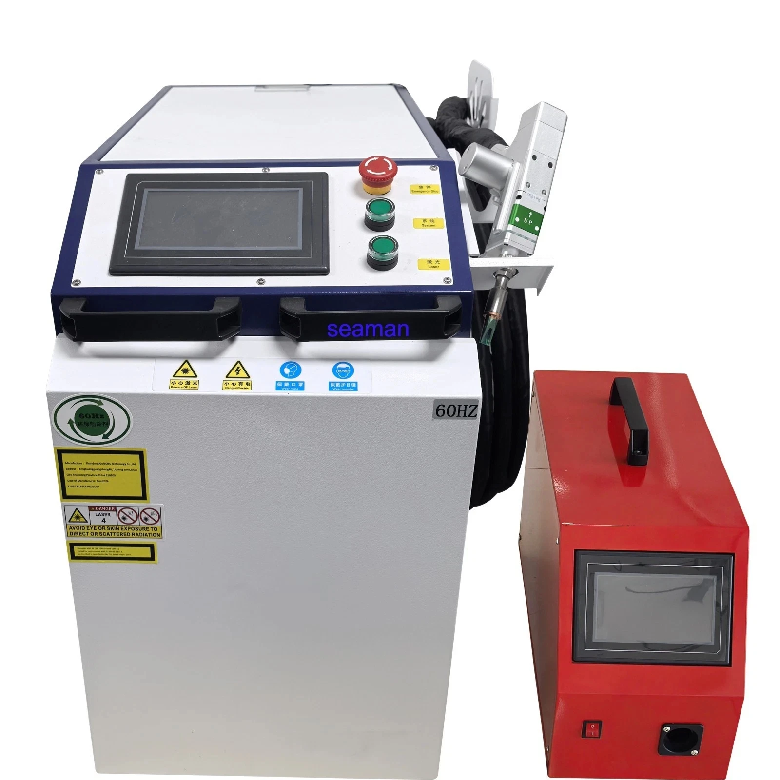 1500w 3000w Port  le Fiber    Welding Machine with Metal Air Cooling, 4 in 1    Welder
