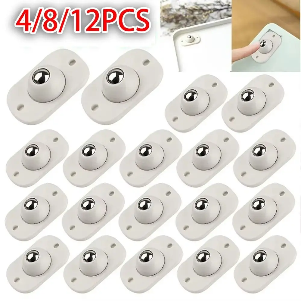 New Adhesive Mini Caster Wheels No Drilling Caster Wheels Universal Wheel 360 Degree Rotation Swivel Wheels Home Storage