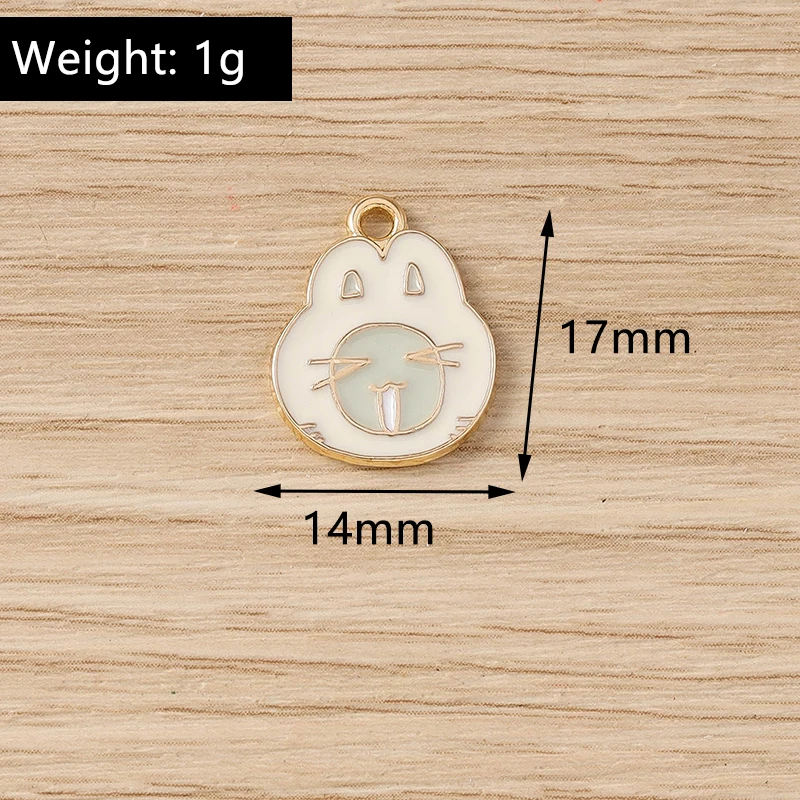 Tusember 10 Stück Mix Niedliche Kätzchen-Emaille-Anhänger Kawaii Katzen-Charms für Schmuckherstellung Ohrringe Halskette Handgemachtes Zubehör – Detail 16