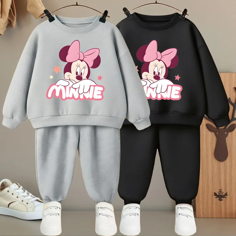 الربيع والخريف الاطفال ملابس رياضية غير رسمية الفتيات س الرقبة هوديس وبانت طويل 2 قطعة مجموعات الطفل مرونة الخصر بنطلون مجموعة Sweatsuit #1