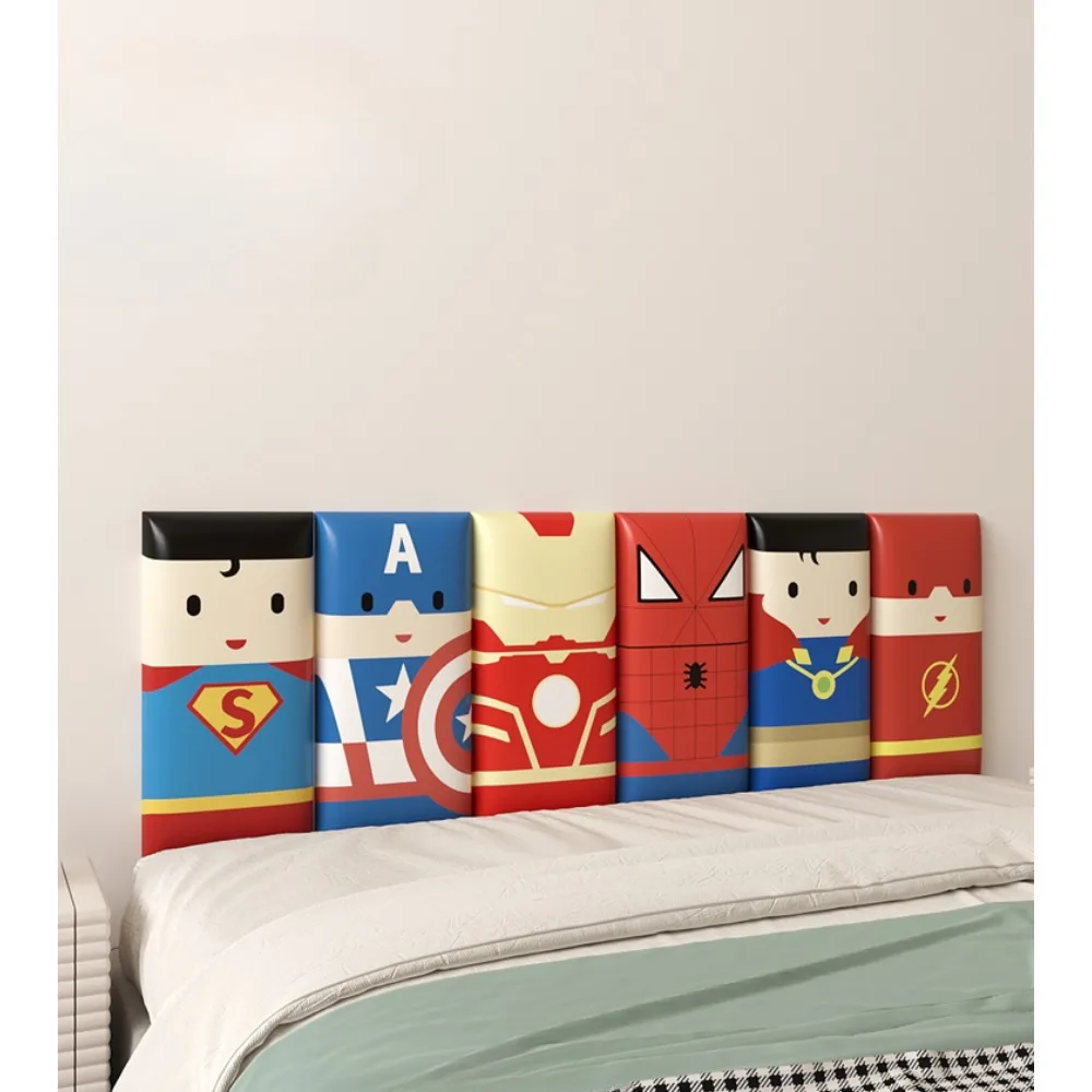 Large Cartoon Kids Room Bed Headboard Boy Bedroom Furniture Anti-collision Wall Panels Cabecero Cama Head Board Tete De Lit