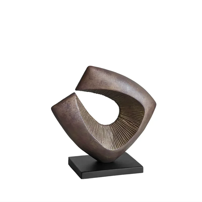Retro Geometric Sculpture Resin Decoration Sample Room Sales Office Figurines Ornaments Home Cabinet Desktop Statue Accessories