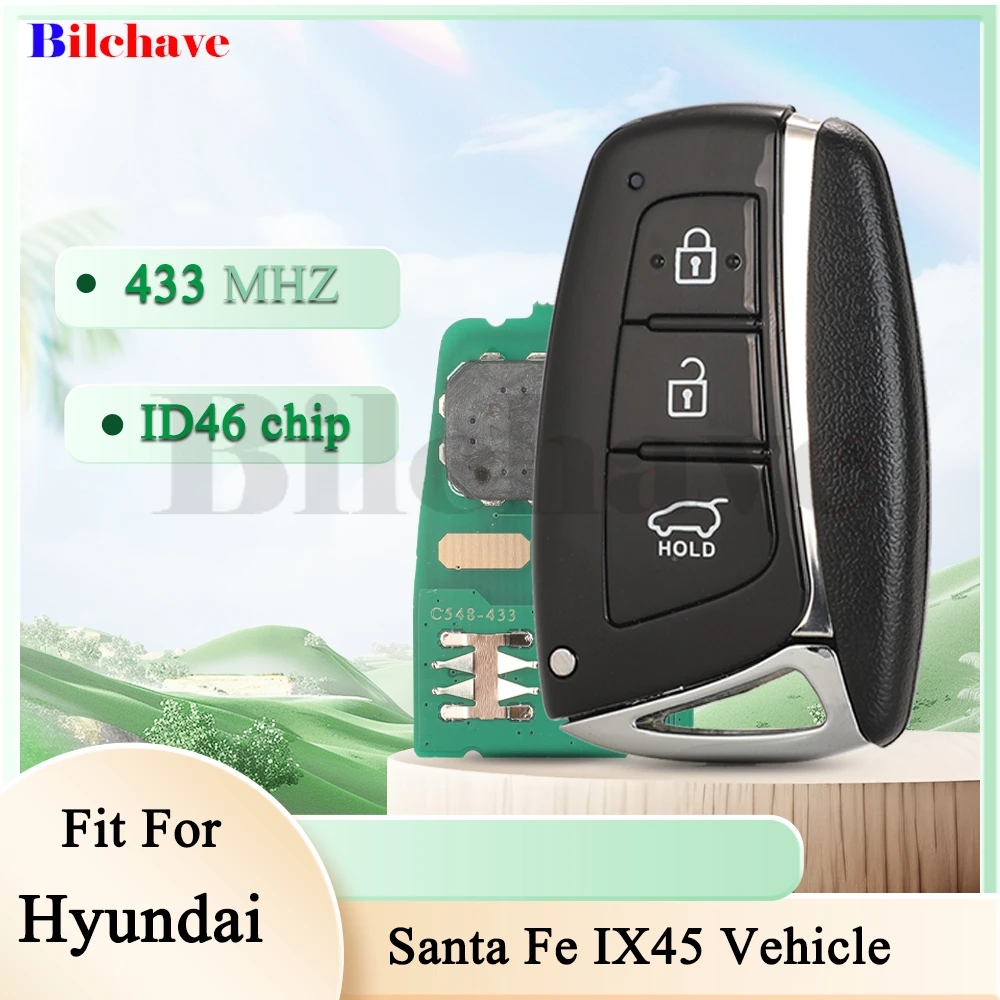 

jingyuqin 95440-2W600 433MHz ID46 Chip 3 Buttons Car Remote Smart Key Suit For HYUNDAI Santa Fe IX45 Vehicle Control