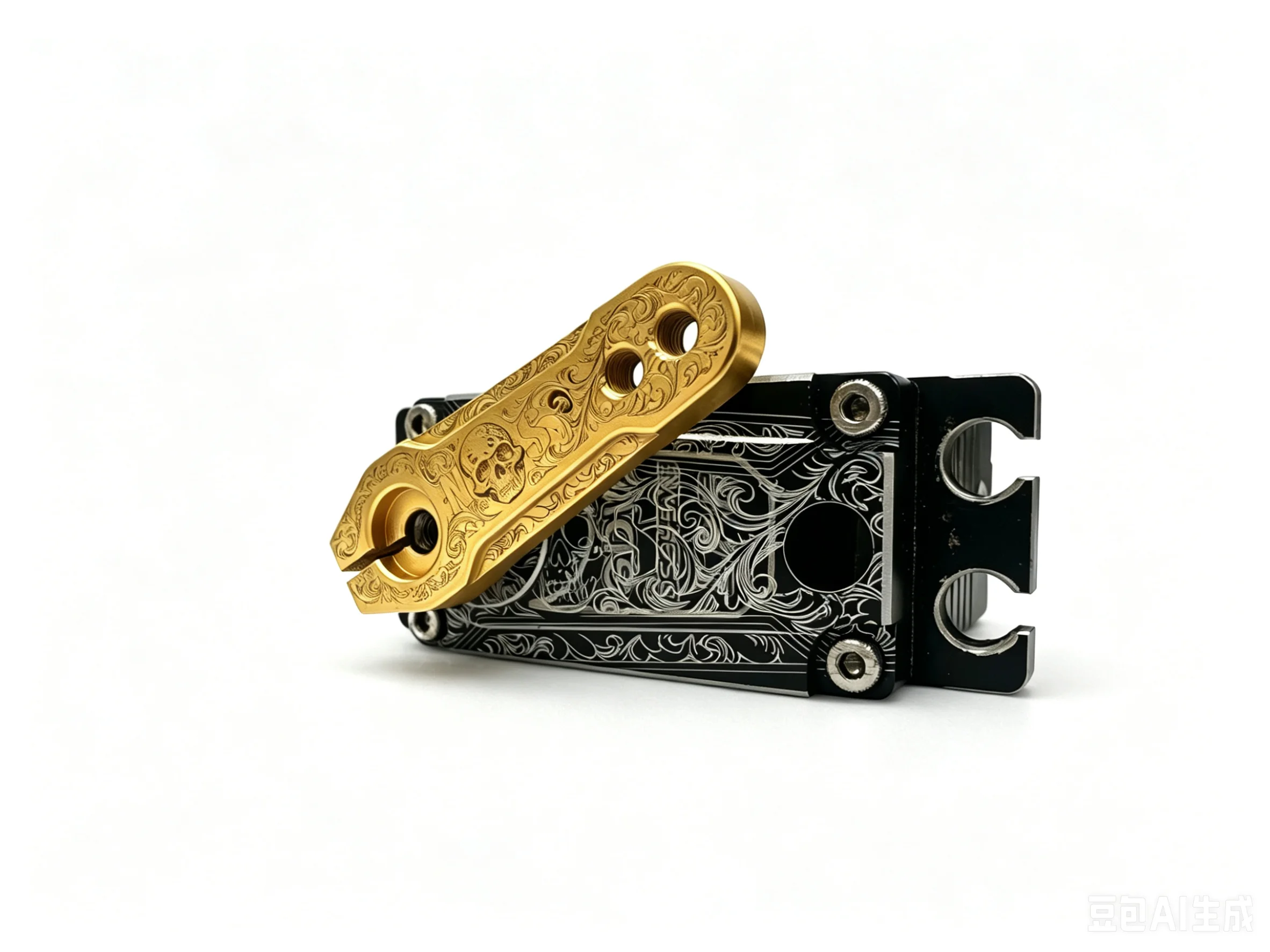 NSPEED Titanium Alloy TC4 25t 24mm Gold Plated Steering Arm Servo Horn For 1/10 Rc Crawler