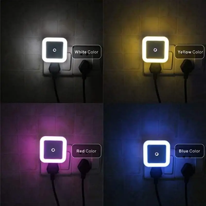 Plug In Compact Design LED Night Light Dusk to Dawn Sensor Energy Saving Warm Soft Glow for Closet Garage Kitchen Entrance