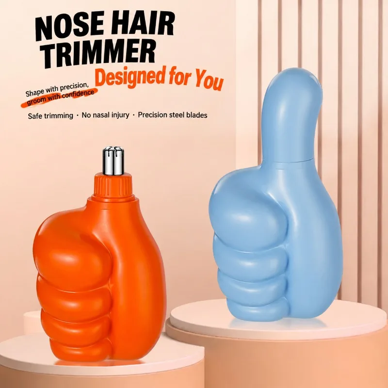 Thumb Sized Nose Hair Trimmer Portable Nasal Shaver Gentle Nostril Cleansing Cutter Mini Pocket Grooming Compact Lightweight