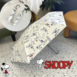 Snoopy składany parasol słoneczny deszcz Dualuse uniwersalny podwójny Mini parasol przeciwsłoneczny podróżny na zewnątrz przenośny parasol słoneczny