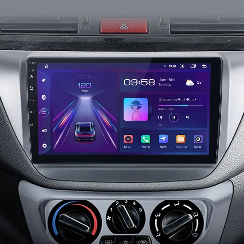 CarPlay Android Auto Car Radio For Mitsubishi Lancer 9 CS 2000 2001 2002-2010 GPS Navigation Screen 5G Wifi Stereo Bluetooth Un