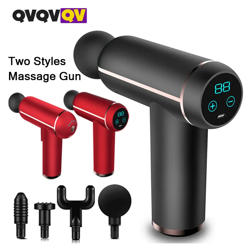 

LCD Display Massage Gun Portable Percussion Pistol Massager For Body Neck Deep Tissue Muscle Relaxation Gout Pain Relief