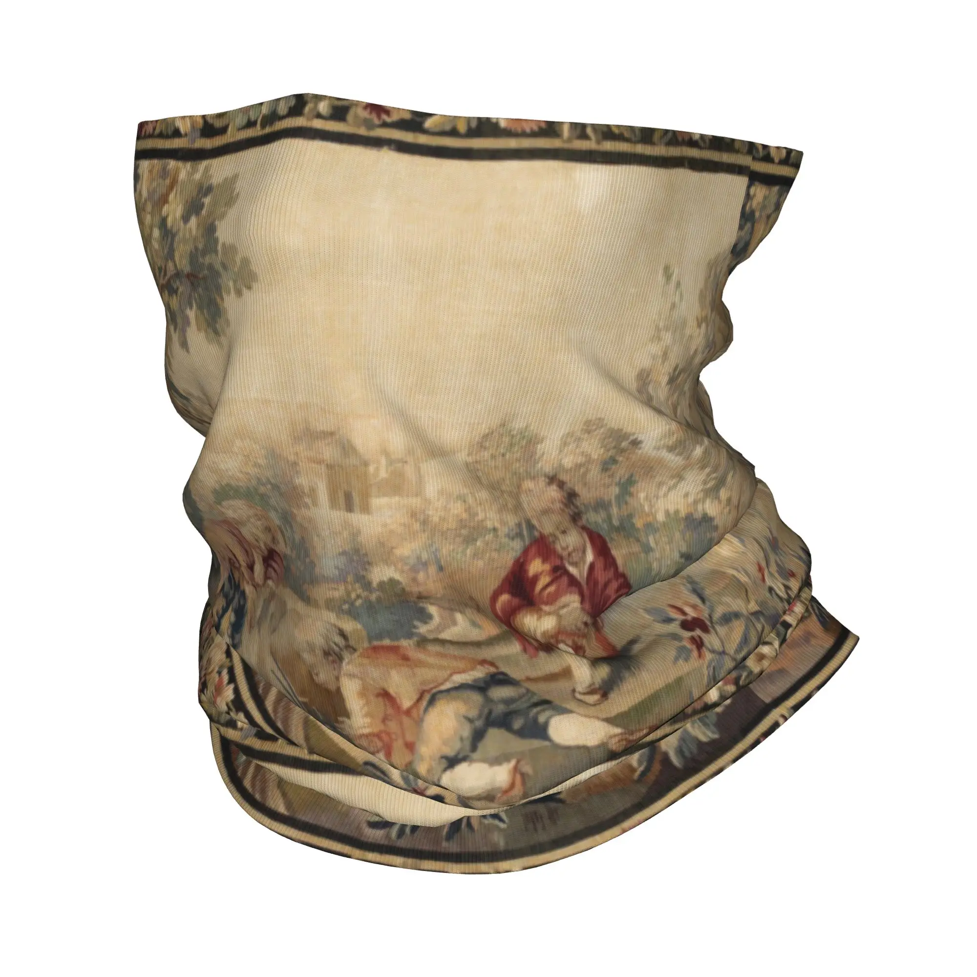 

Антикварная французская бандана Aubusson на заказ для мужчин и женщин, зимний походный лыжный шарф, гетры в богемном этническом стиле, чехол для лица