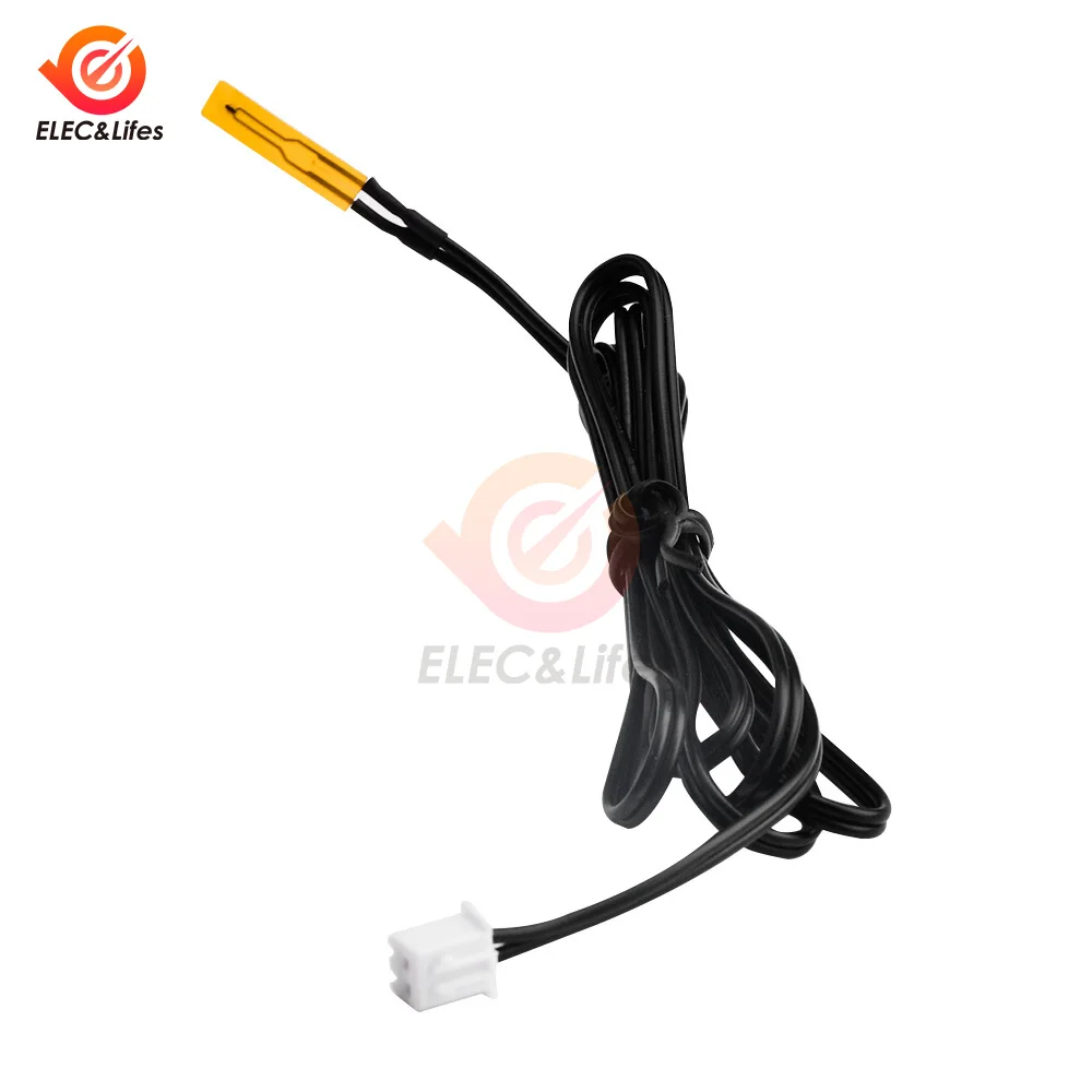 Sensor de temperatura ultrafino NTC Sonda termistor de película delgada B3950-10k Cabezal de medición de temperatura de superficie con enchufe XH2.54