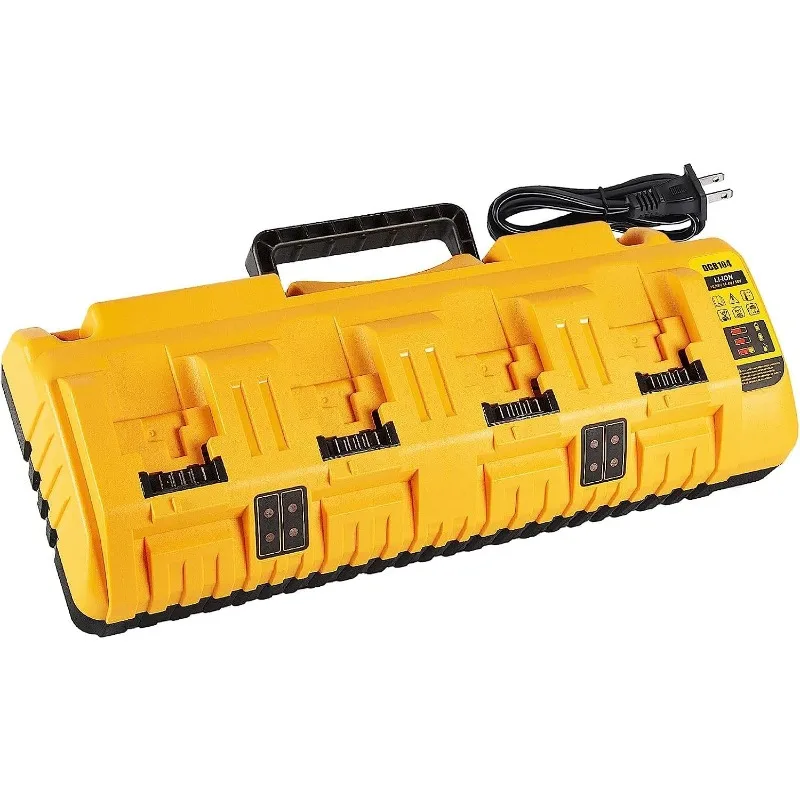 Sostituzione del caricatore rapido di corrente 3A a 4 porte con porta USB per batteria al litio Dewalt 12-20V Max DCB104 DCB120 DCB127 DCB200