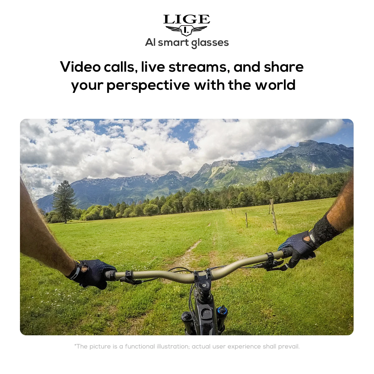 LIGE gafas inteligentes AI traducción Bluetooth llamada asistente de voz Control cámara grabación de vídeo identificar objeto gafas de sol inteligentes