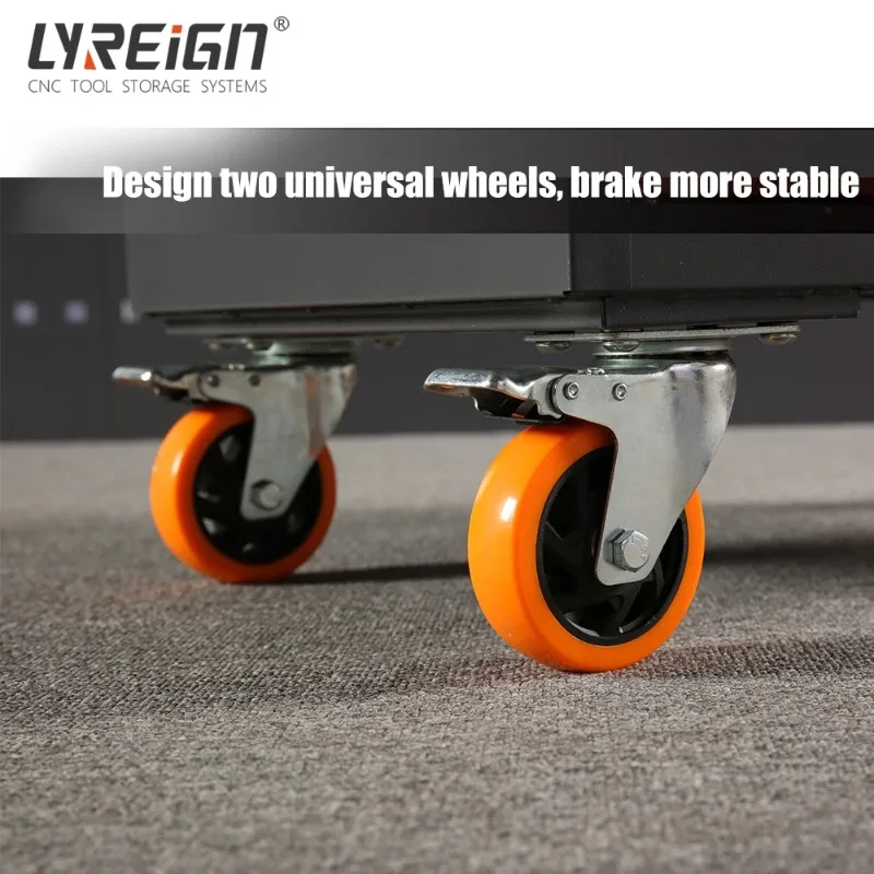 Tool Trolley with 6 Drawers Steel Tool Box on Wheels Marble Granite with Handle for Processing