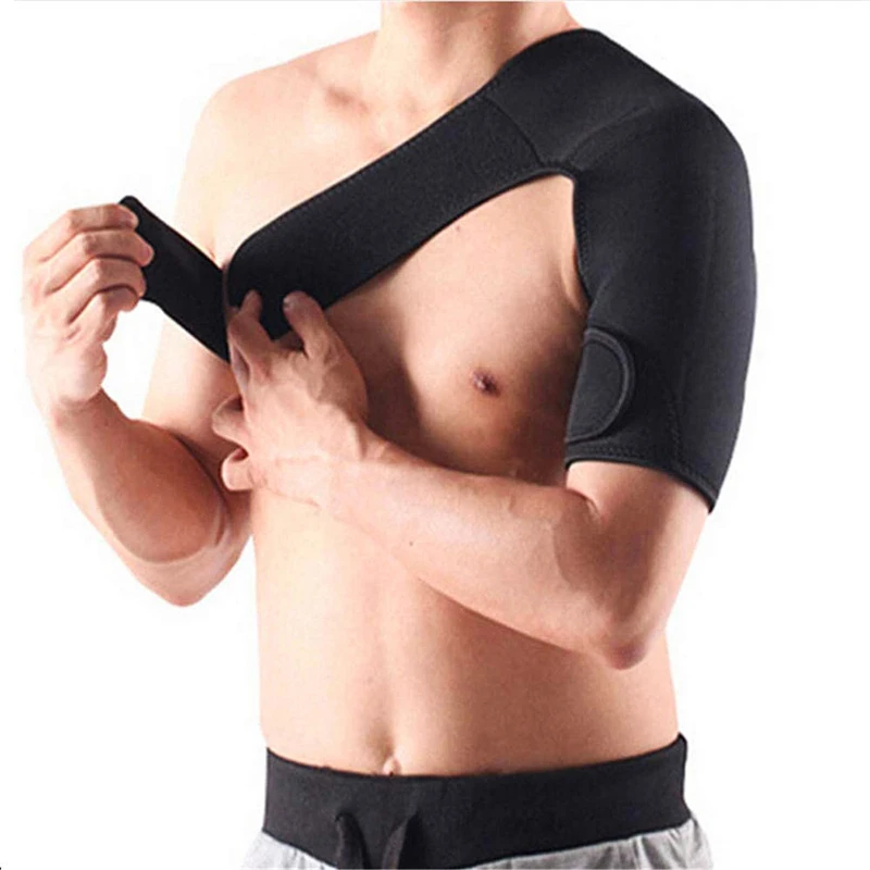 Adjustable Shoulder Brace Men/Women Gym Sports Care Single Shoulder Support Back Brace Guard Strap Wrap Belt Band Pad Breathable