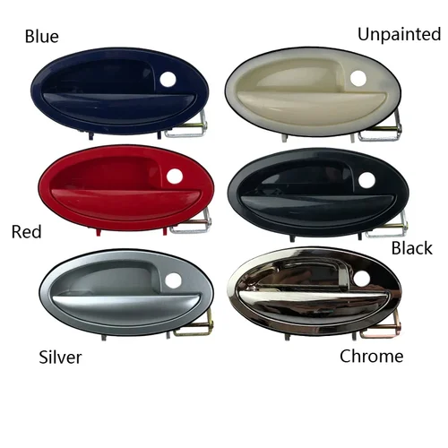 Imagen 1 del producto Manija de puerta Exterior para coche LIFAN 520, manilla delantera, trasera, izquierda y derecha, Color rojo, cromado, sin pintar, azul, negro y plateado