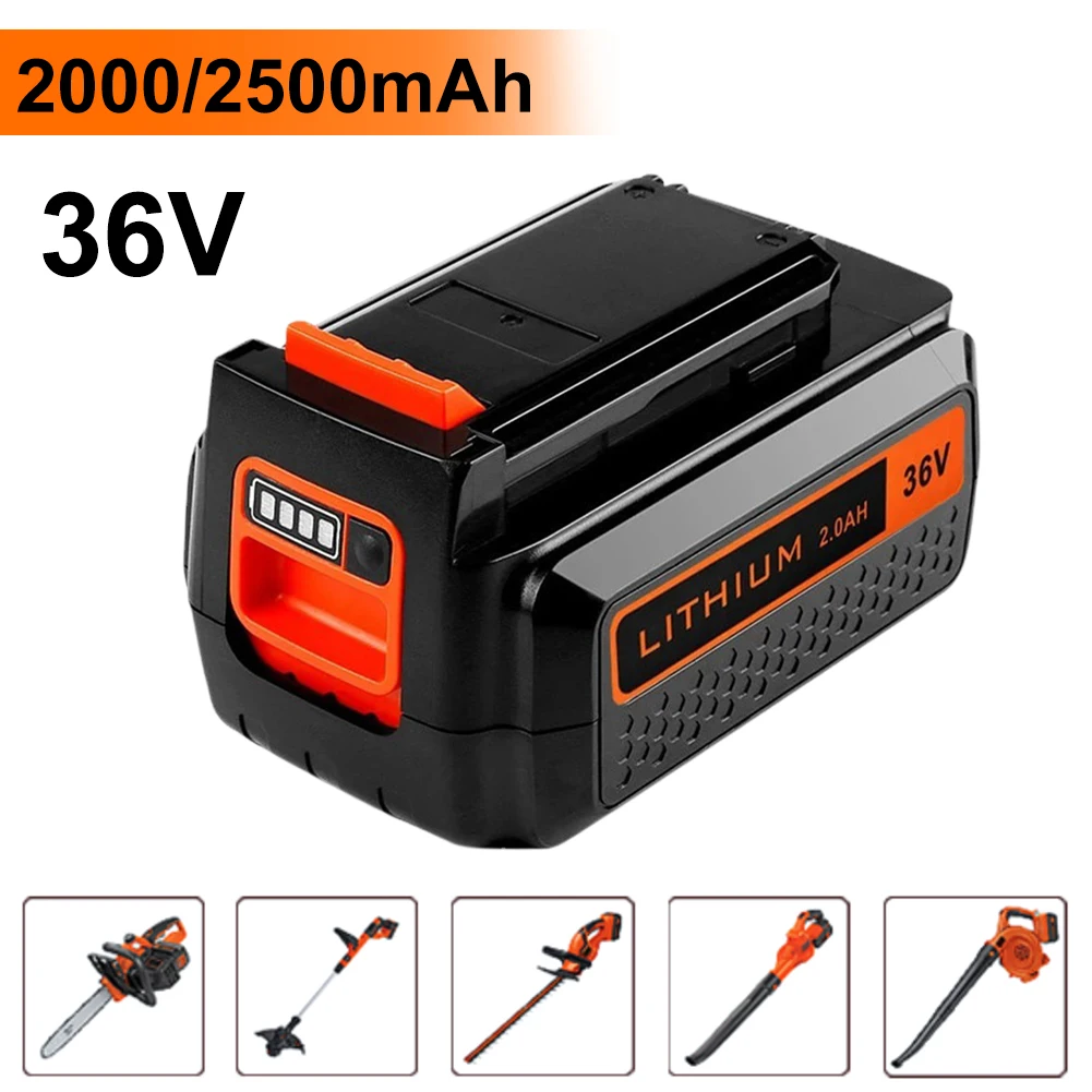 36V 2000/2500mAh Lithium Battery Compatible with Black & Decker BL20362-XJ LBXR36 LBX36 BL20362 LBX2040 36V Power Tools