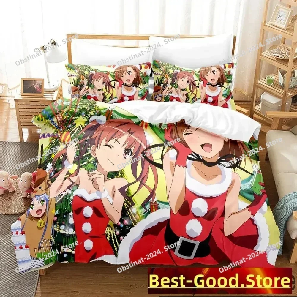 

2025 Misaka Mikoto A Certain Magical Index Railgun Bedding Set Printed Bed Duvet Cover Pillow Case 3 Pieces Sets Kids Adult Size