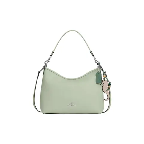COACH LAUREL Bolso de hombro de piel nobuck suave grande para mujer verde CBH82-SVY6O
