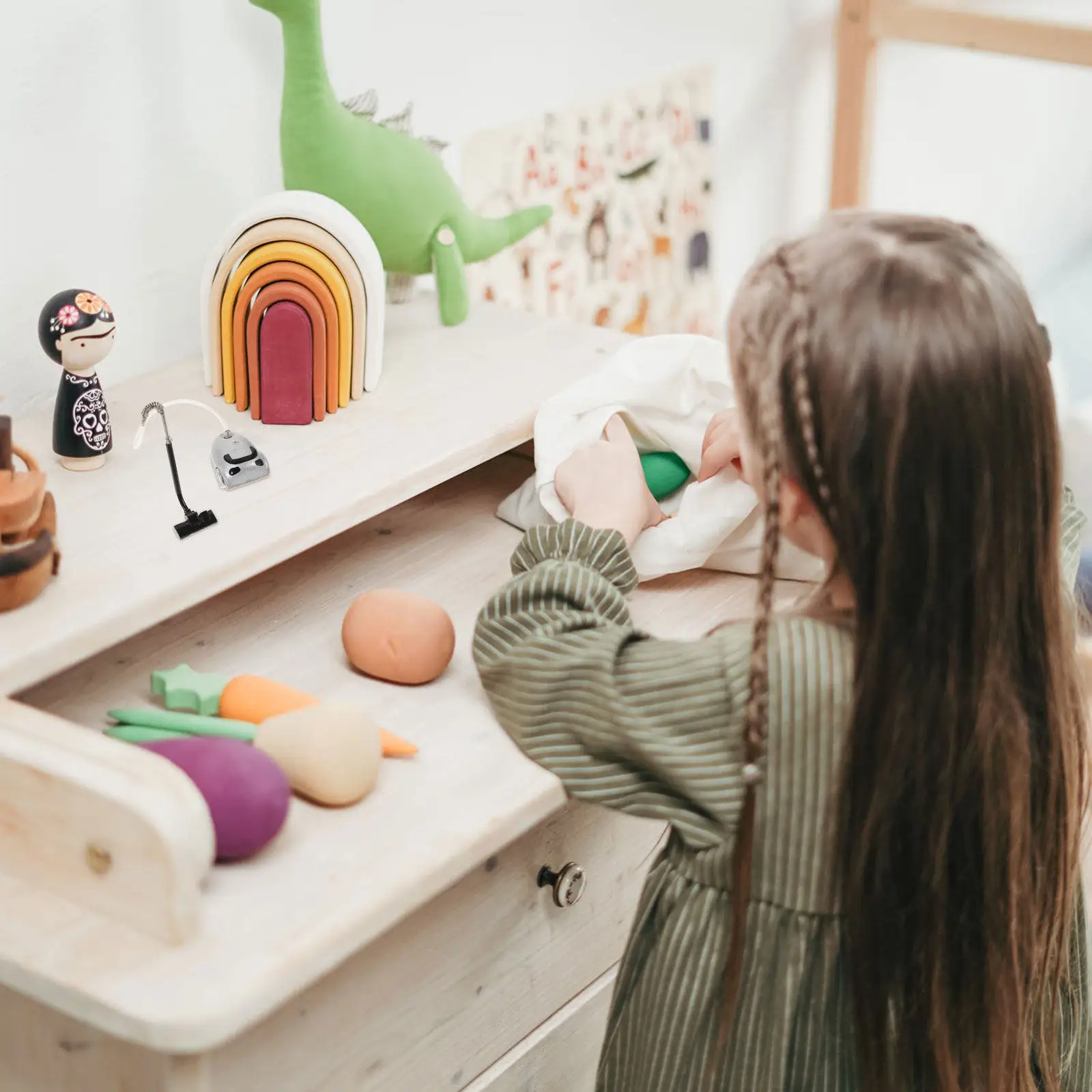 

Mini Dust Collector Adornment for Dollhouse Decoration Realistic Home Appliance Simulation Desktop Ornament Kids Educational