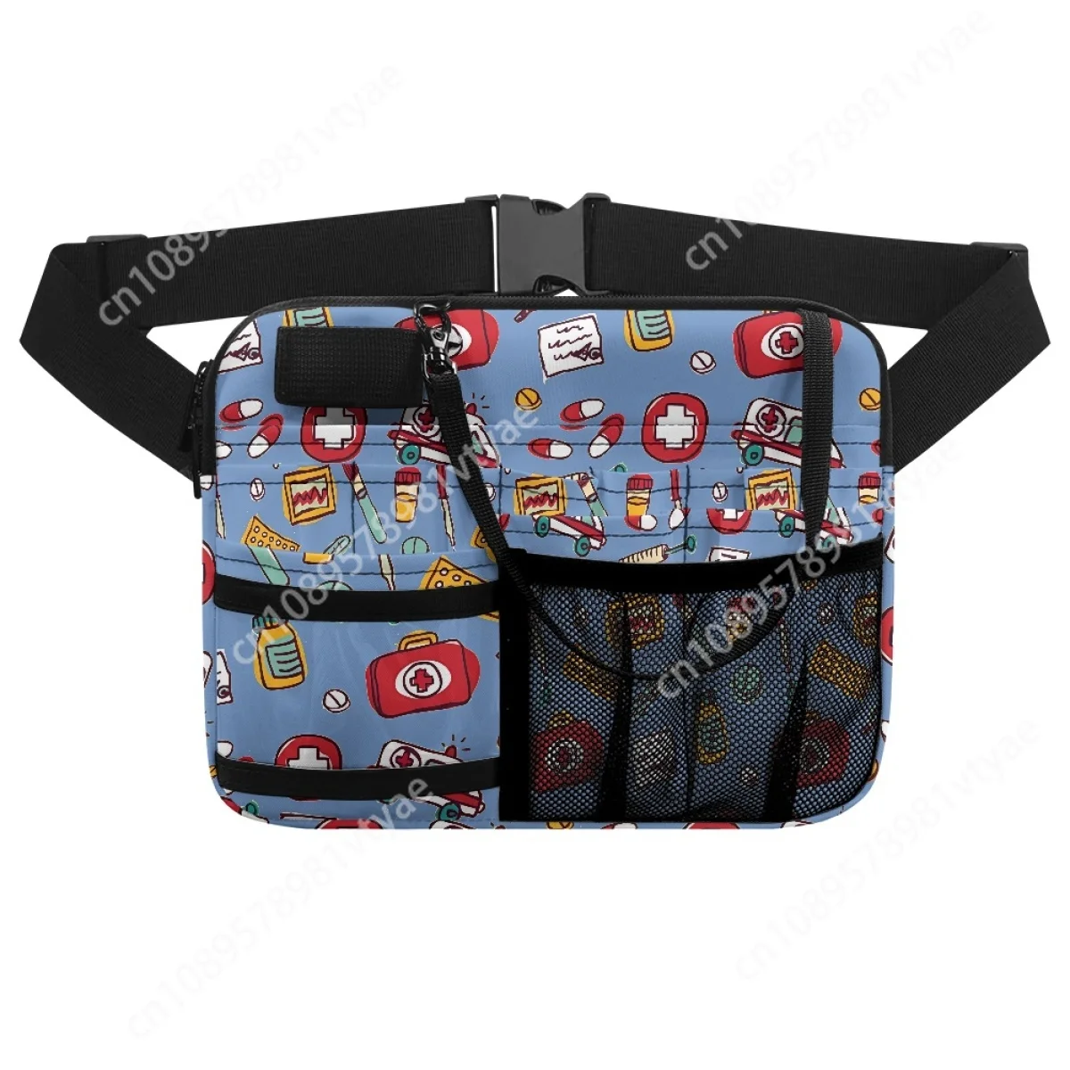 Medical Equipment Printed Waist Bags Hospital Work Portable Shoulder Nurse Belt Bag Adjustable Multi-pocket Storage Pouch 2023