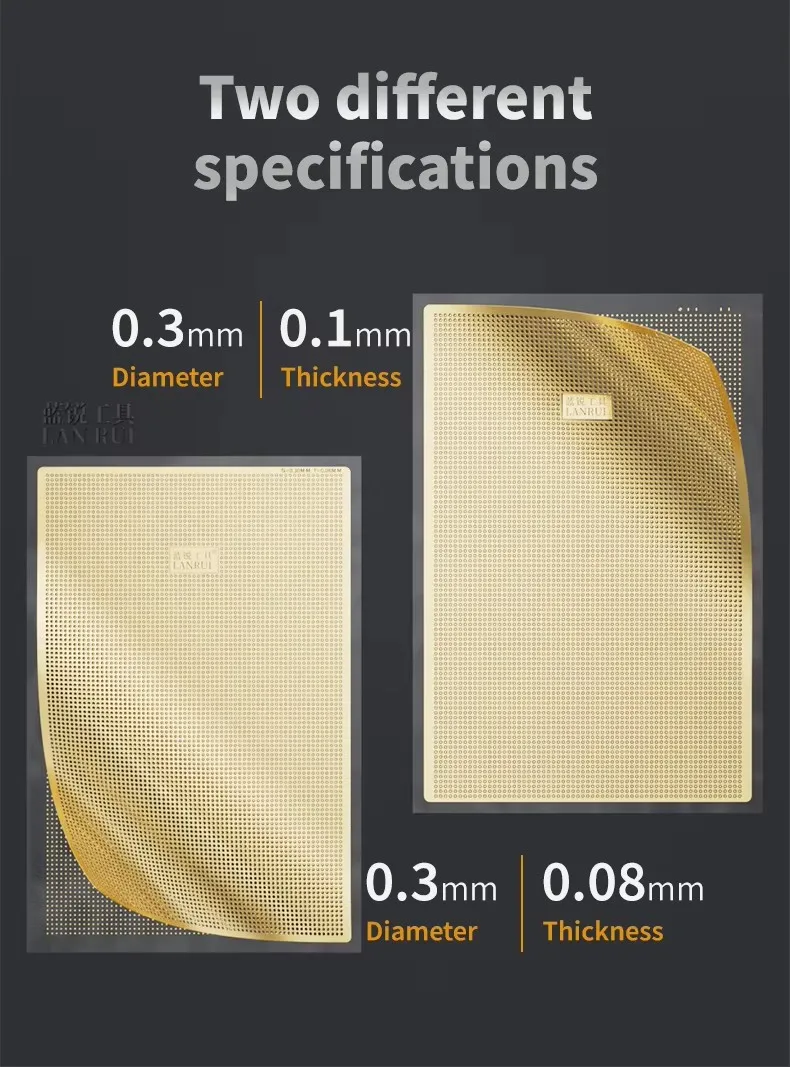 

Lanrui C4 Explosion Proof Gasket Copper 0.1mm/ 0.08mm for Motherboard Middle Layer Fitting Anti Deformation PCB Repair Tool